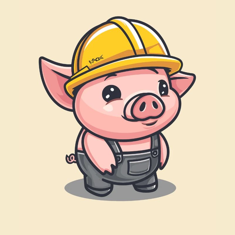 Work as a craftsman construction worker pig