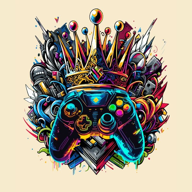 Königlicher Graffiti Gaming Controller