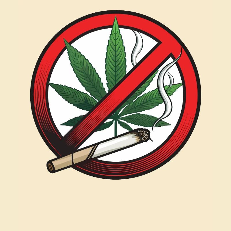 Panneau d’interdiction de la marijuana au cannabis