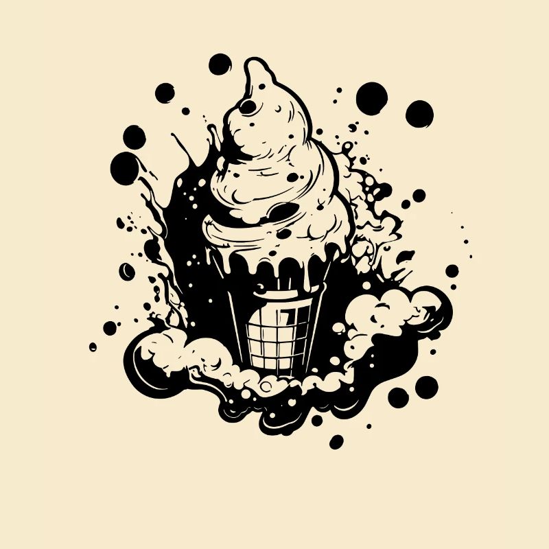 Cornet de crème glacée Dessin