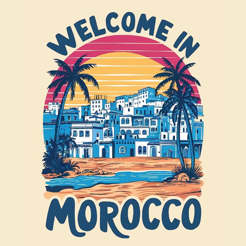Sunset over Moroccan Village