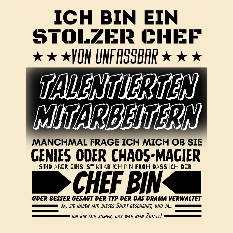 stolzer Chef Von Verdammt Tollen Mitarbeitern