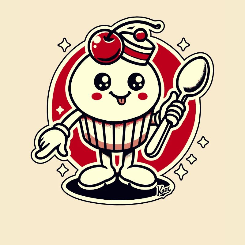 Cupcake-Kirsch-Löffel-Typ