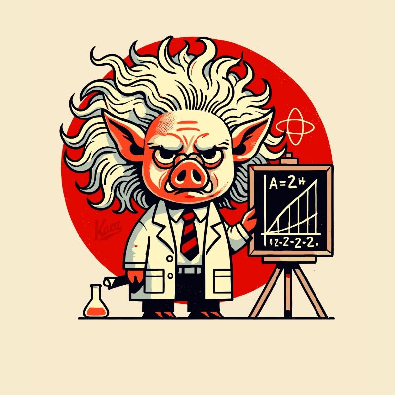 Genius Albert Schweinstein Pig Scientist