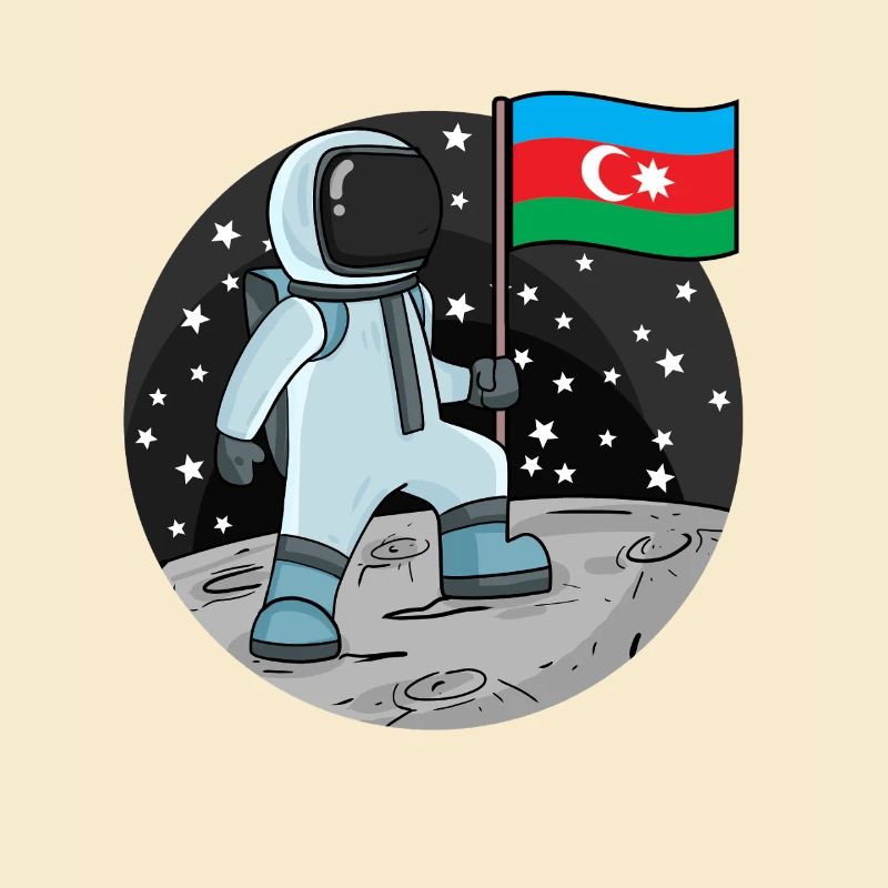 Drapeau astronaute Azerbaïdjan