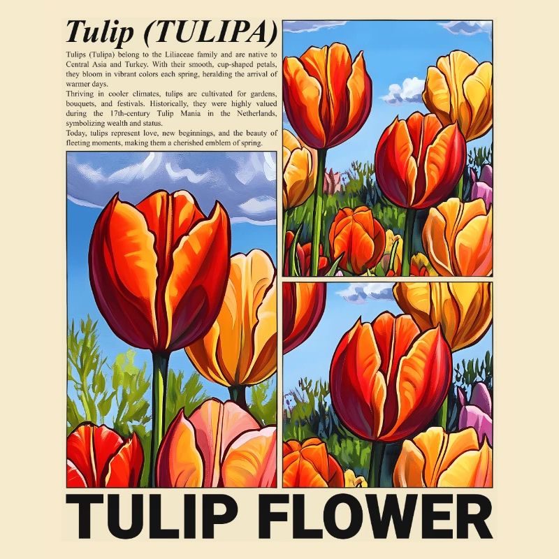 Tulip Flower Nature Spring Botanical Gift