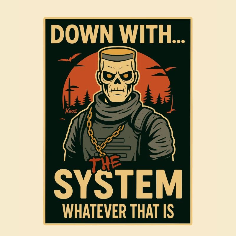 Skelett gegen das System – düster & ironisch