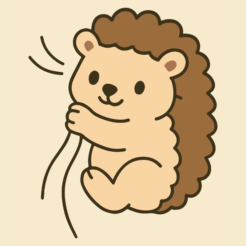 Bébé hérisson câlin