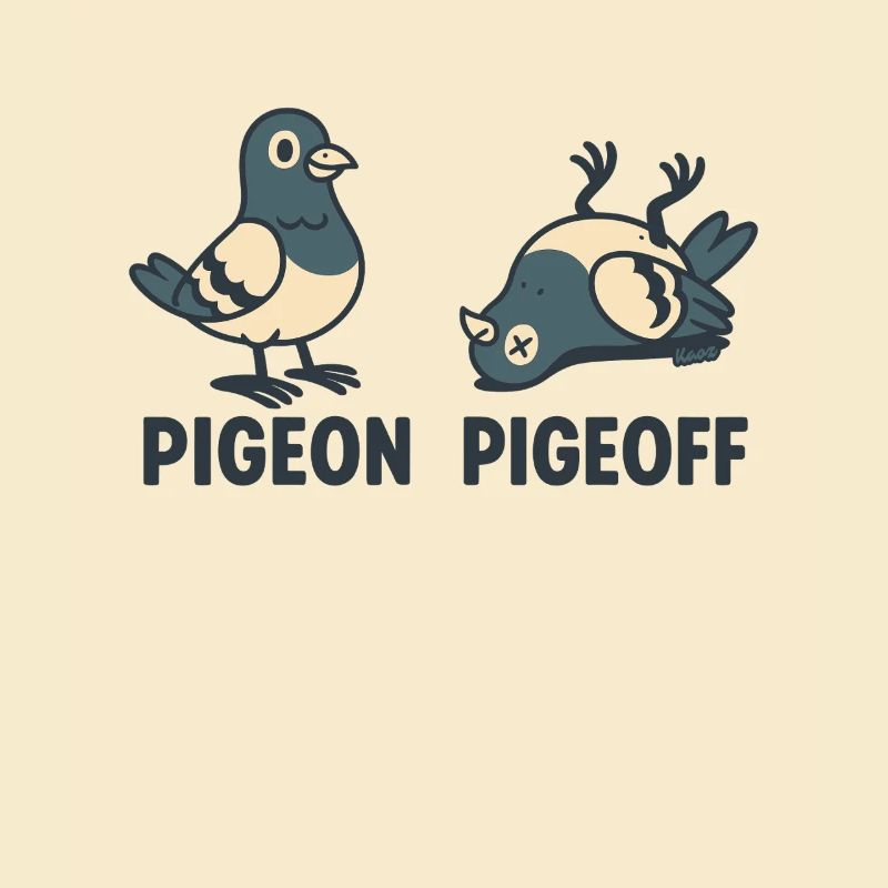 Pigeon debout et couché ON et OFF