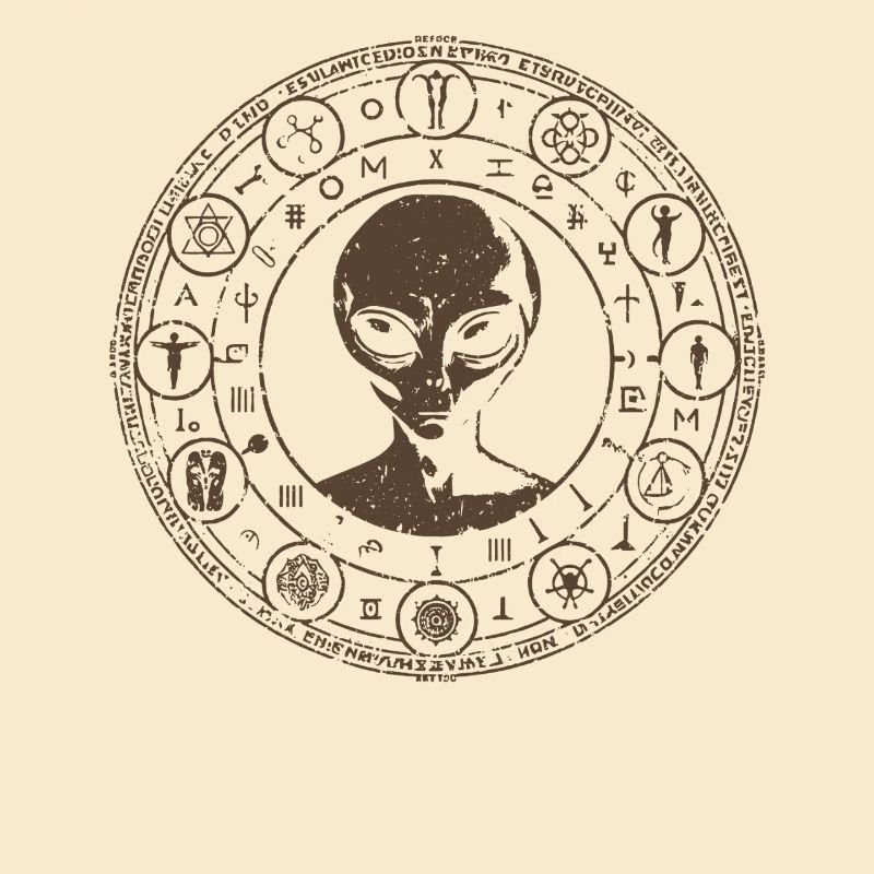 Conception de constellation extraterrestre mystique