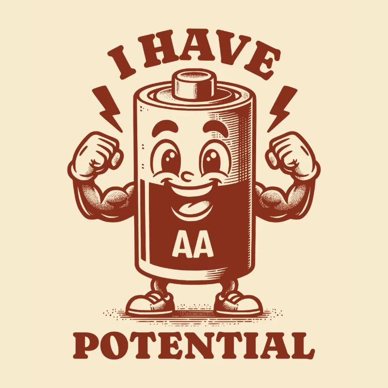 I Have Potential Funny AA Battery Physics Humor