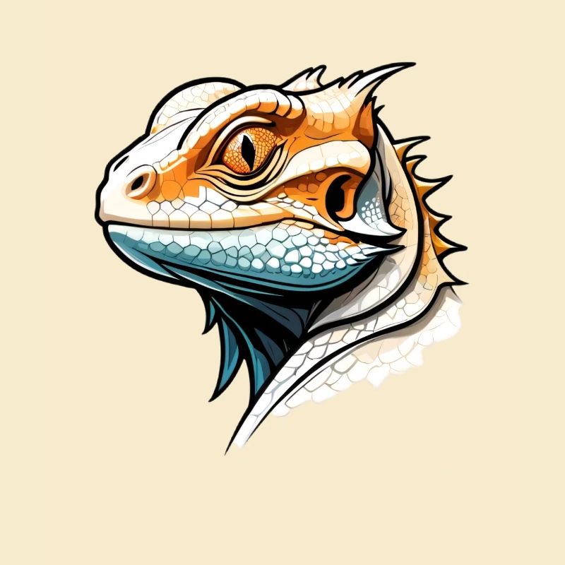 Lizard in comic style