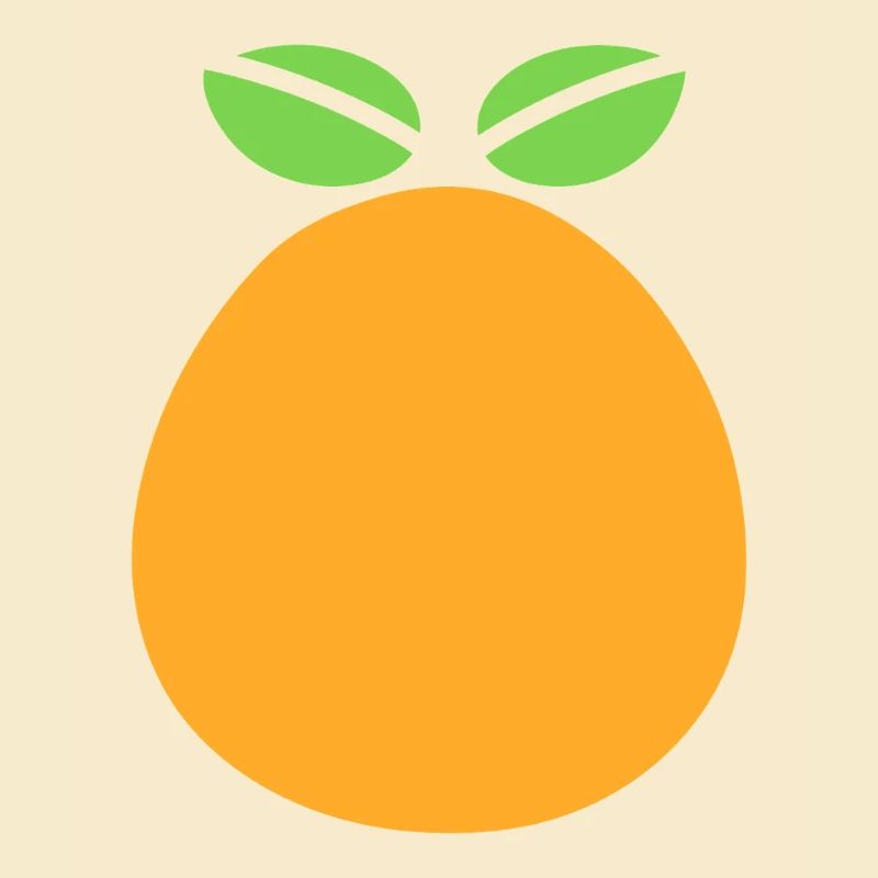 Orange Fruit Graphic Design with Mango
