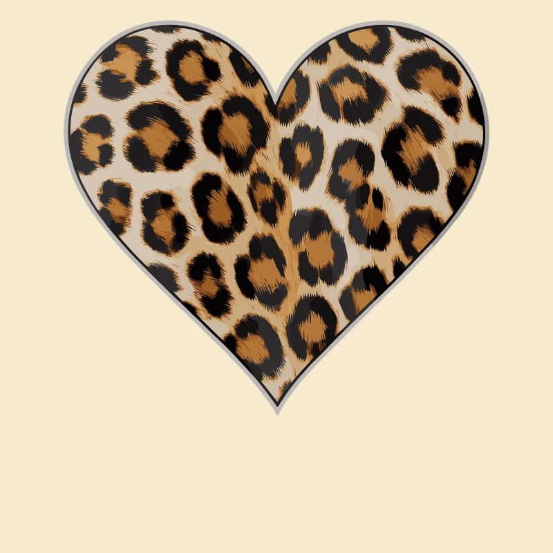 Leopardprint Herz Muster