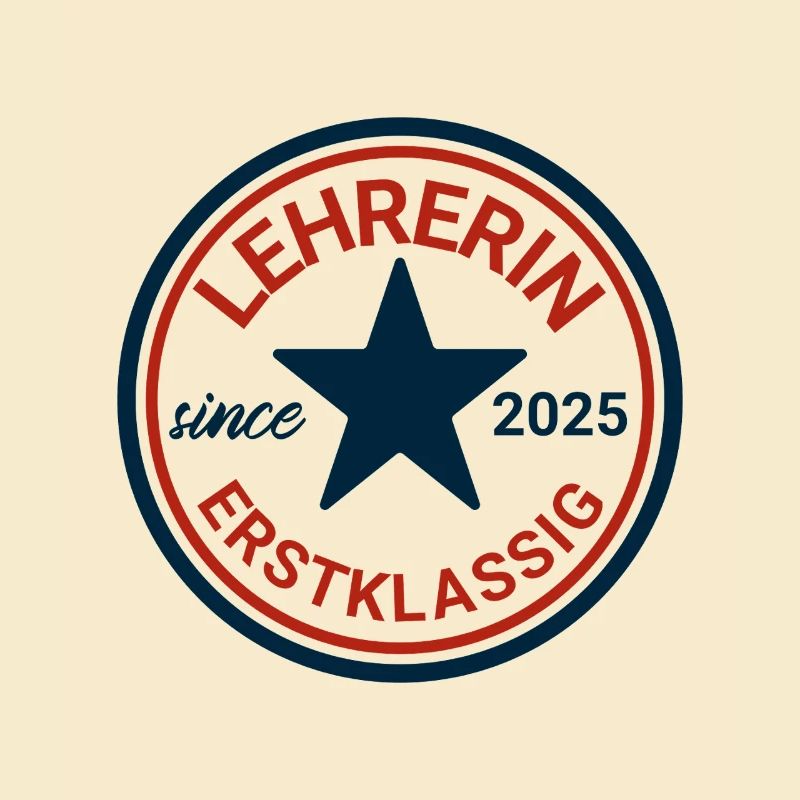Logo d'enseignant avec étoile et design classique