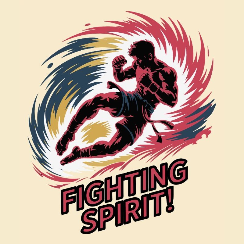Dynamisches Kampfsport-Kampfgeist-Design