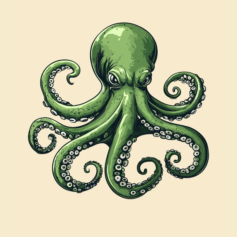 Underwater Octopus Illustration