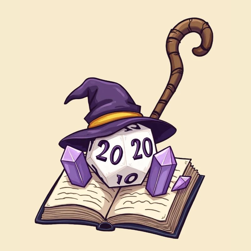 D20 avec Magic Hat sur Magic Book – Fantasy