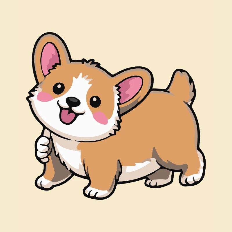 Mouvement de queue de corgi