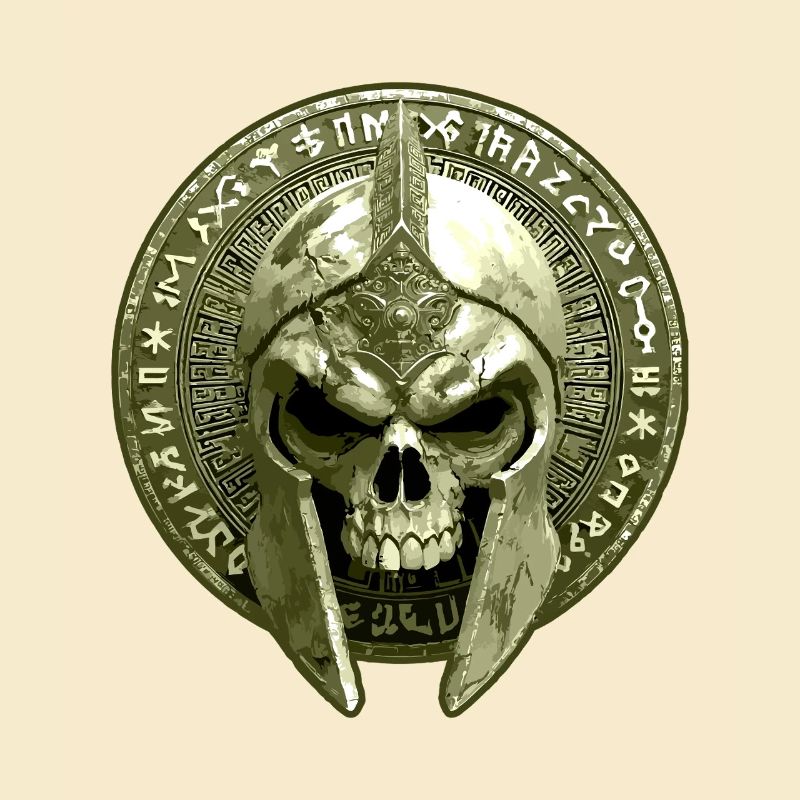 Spartan Skeleton Gladiator Skull