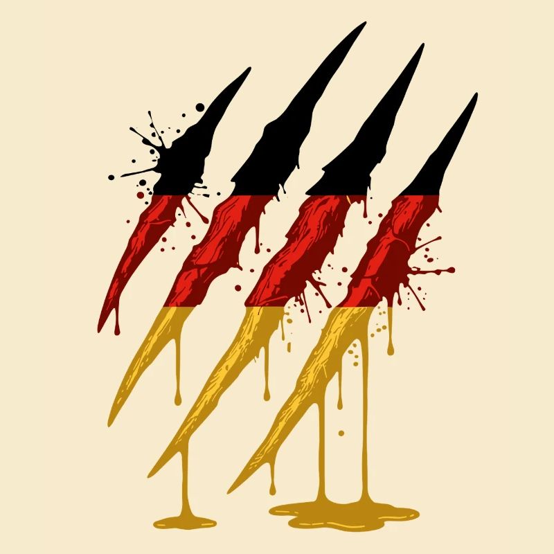 Griffe Allemagne Drapeau Scratch Trace