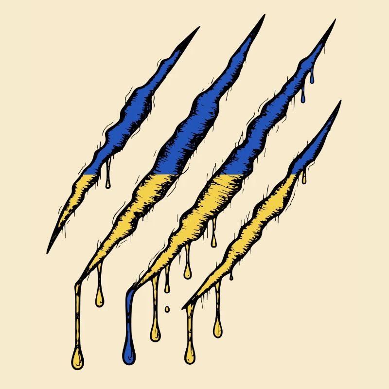 Griffe de drapeau de l’Ukraine - Griffe de griffe