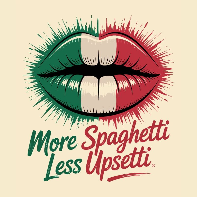 Plus de spaghettis Moins Upsetti Lip Art