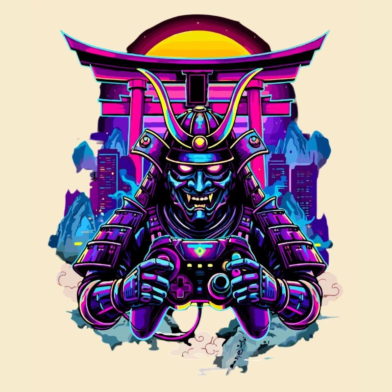 Samurai Maske gaming Controller Sythwave gaming 