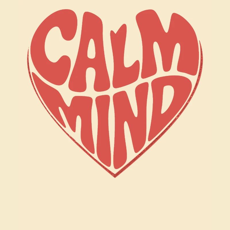 Calm Mind – Retro Herz Design