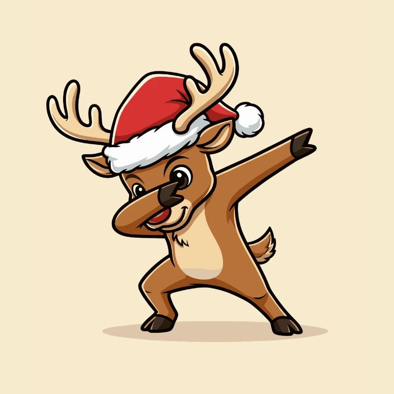 Conception de dab de renne de Noël