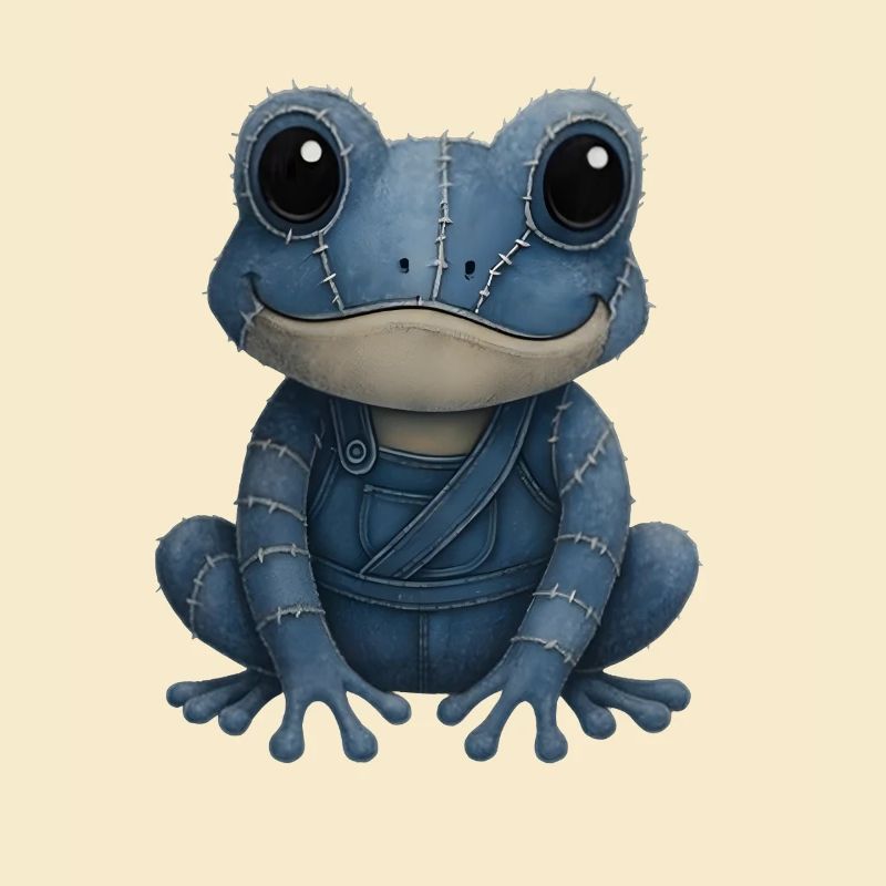 Denim Patchwork Grenouille