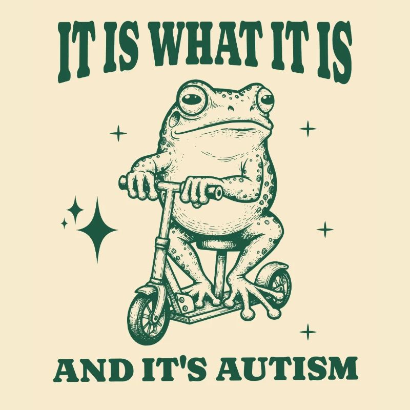 C’est ce que c’est et c’est l’autisme drôle animal grenouille