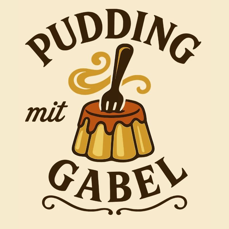 Pudding with fork