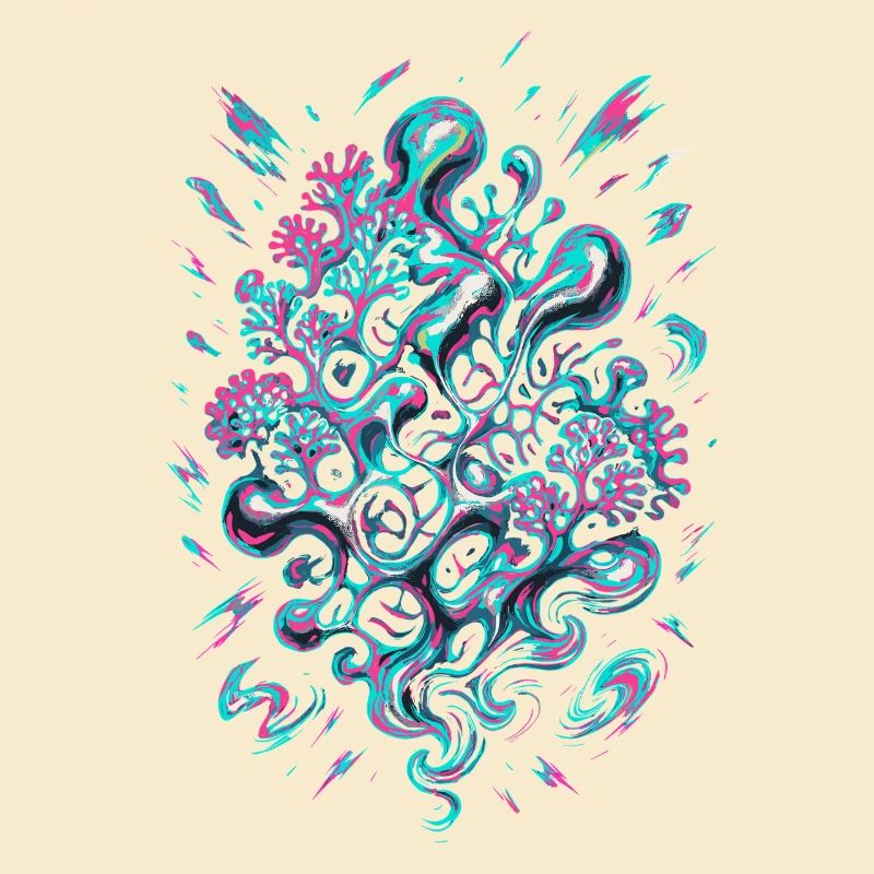Corail abstrait AI