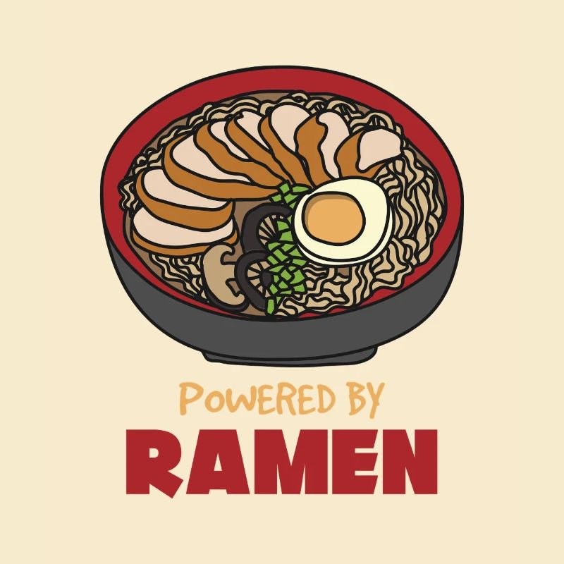 Powered by Ramen – Funny Ramen Design