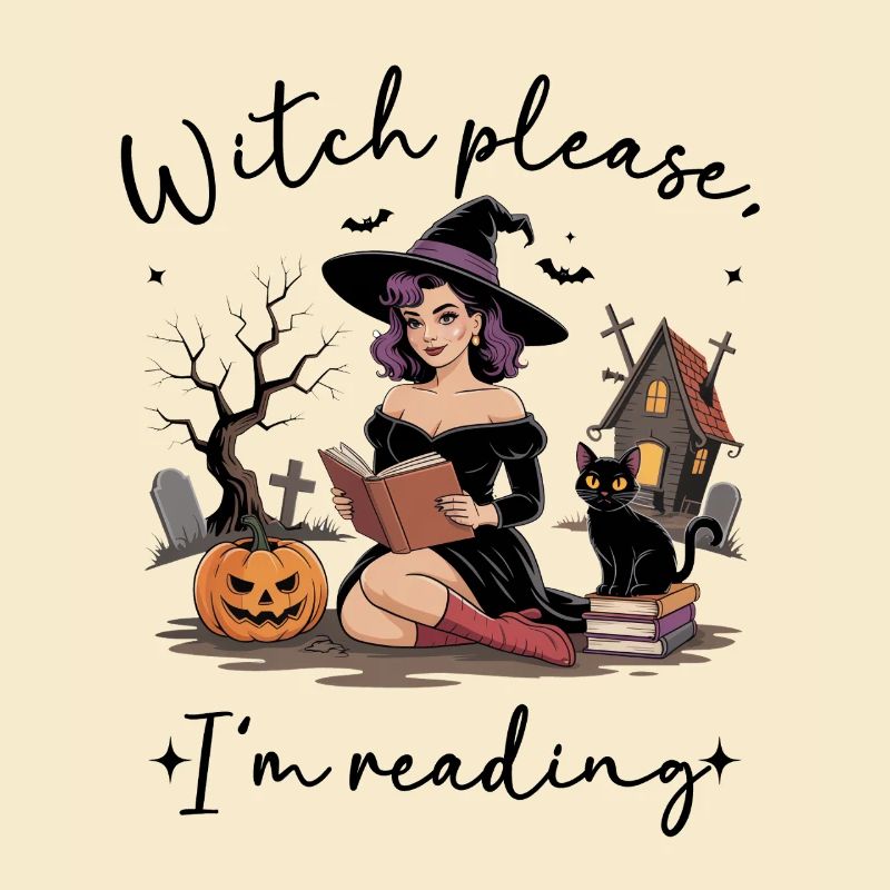 Witch Reading Halloween Moment