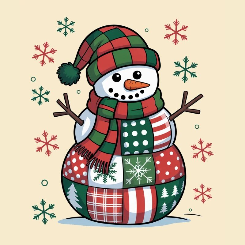 Schneemann Patchwork 