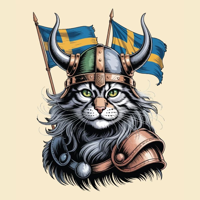 Schweden Katze Wikinger
