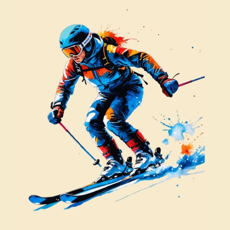 Paint splash ski movement