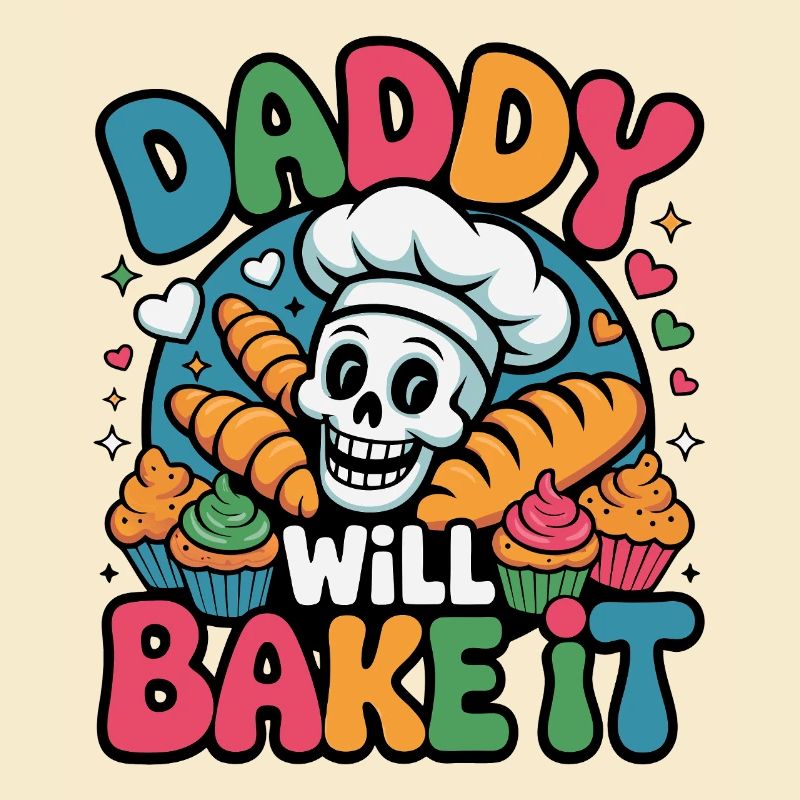 Daddy Will Bake It Skull Bakery