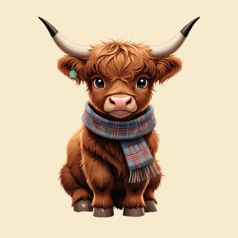 Vache câline avec écharpe