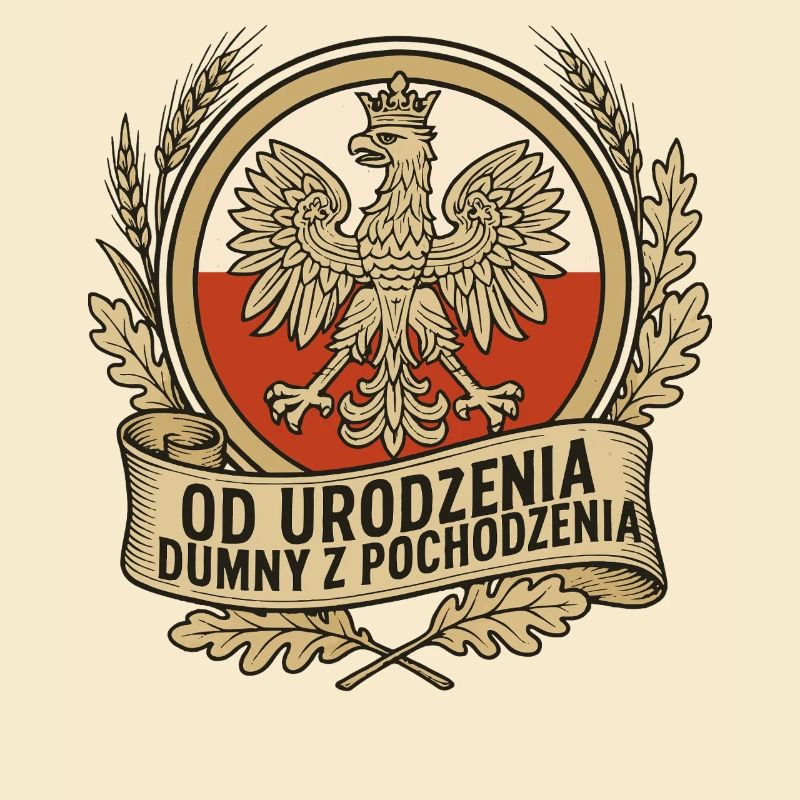 Born Proud Polish Eagle Emblem
