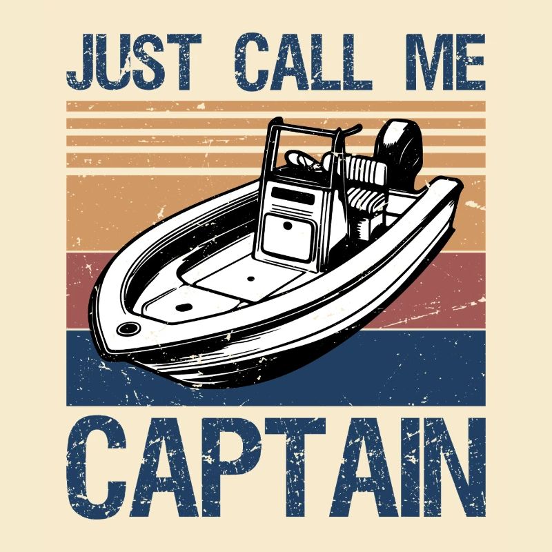 Bateau rétro vintage appelez-moi simplement capitaine