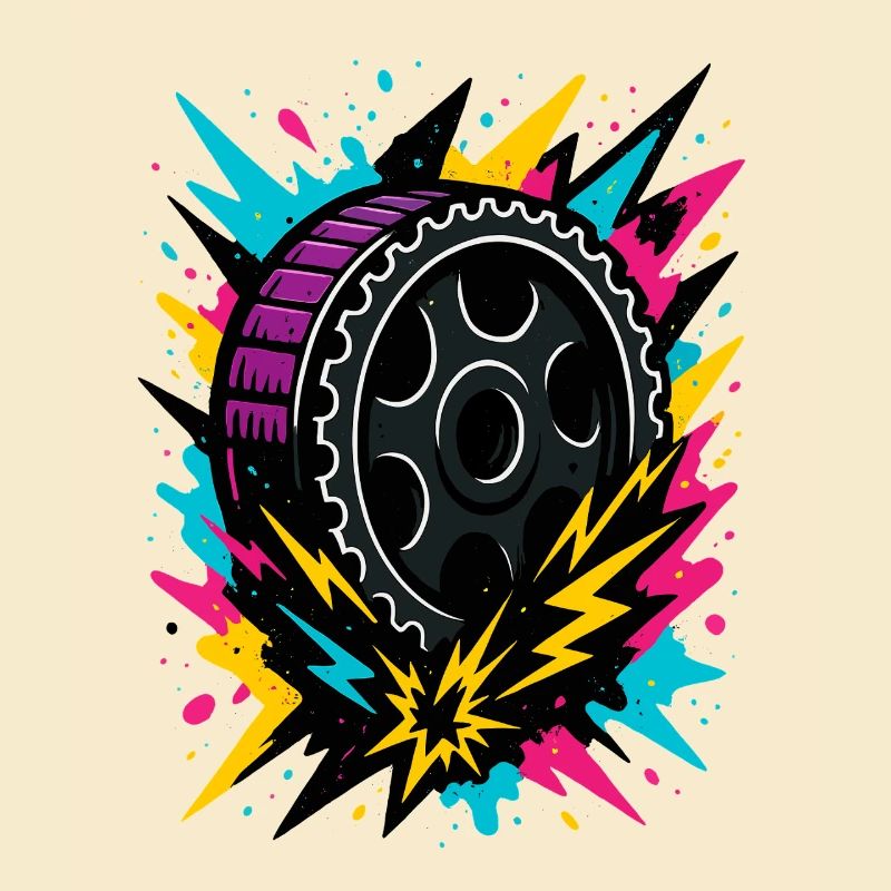 Roue de drift néon, réglage de l’orage, course