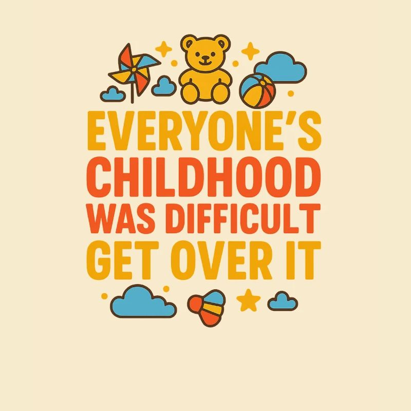 Message de lutte d’enfance Over ItBold