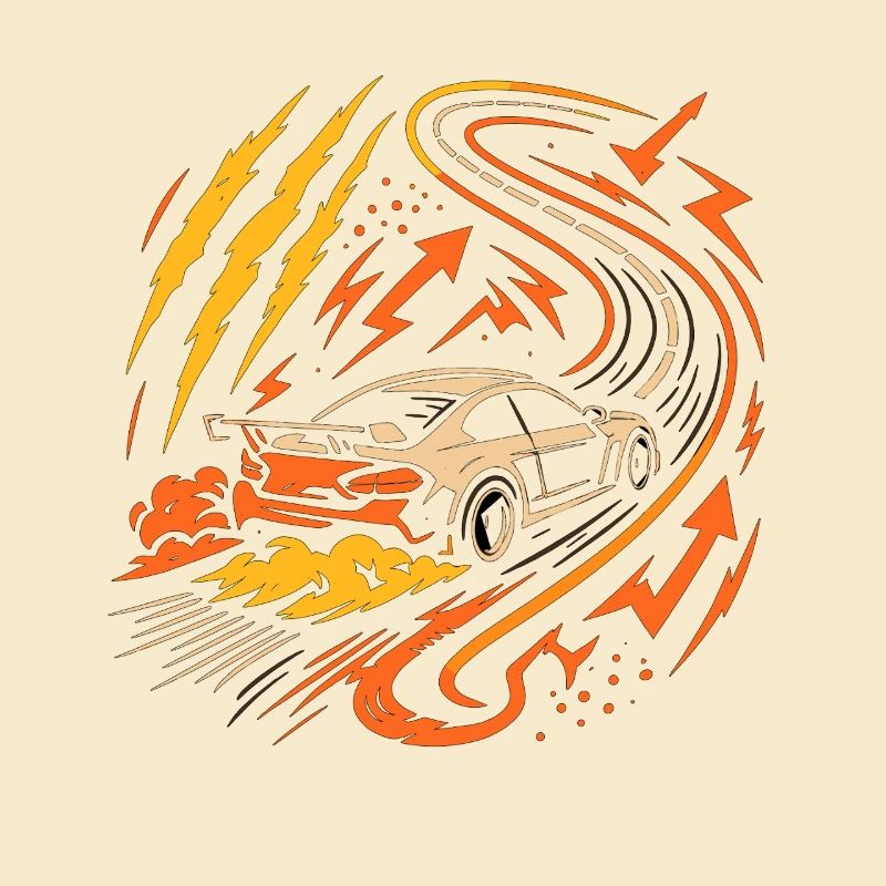 Circuit de course de voitures de sport de drift, fan de tuning