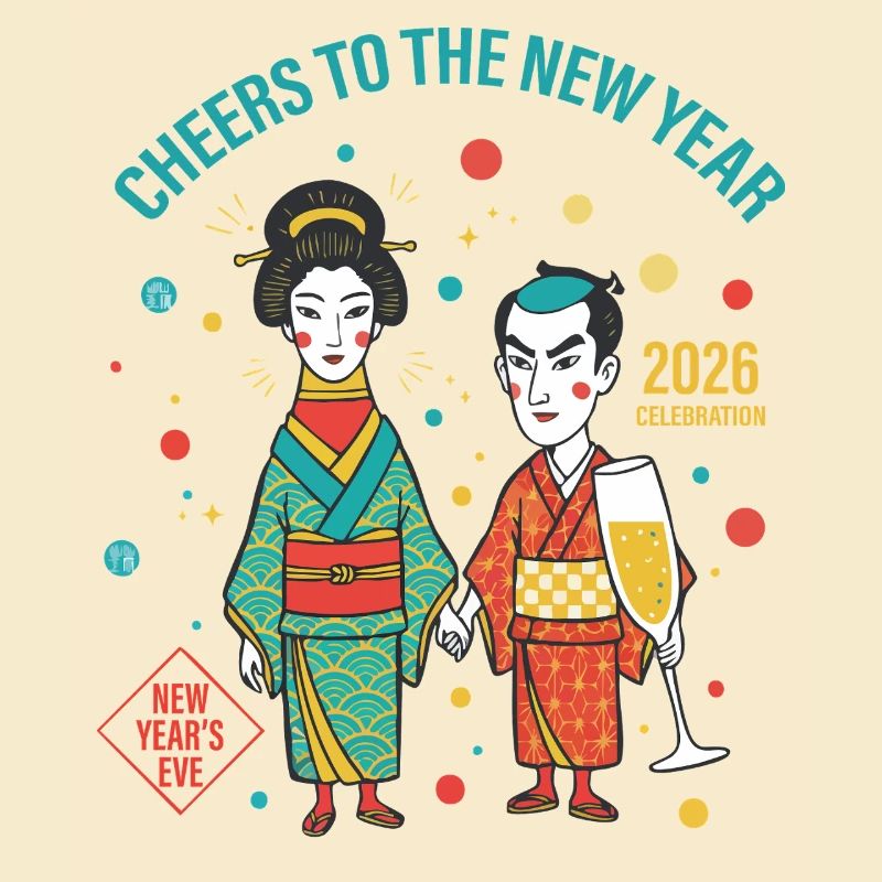 Prost auf das Design der Neujahrsfeier 2026