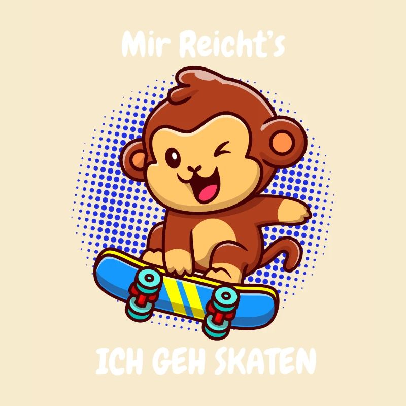 I've had enough, I'm going skating, monkey!