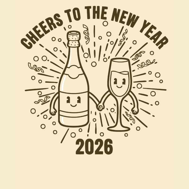Prost auf das Design der Neujahrsfeier 2026