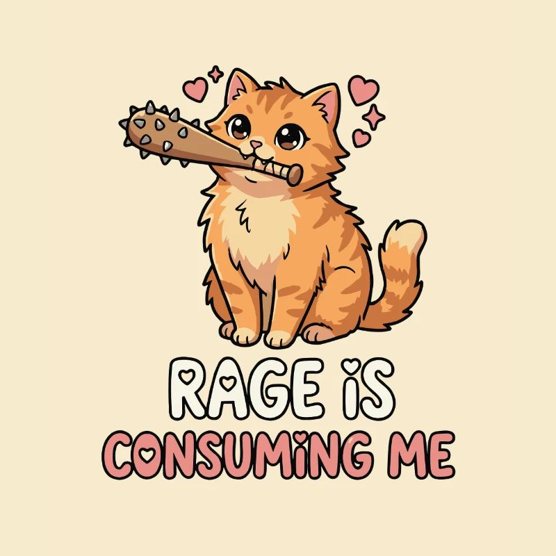 La rage me consume Chat mignon meme